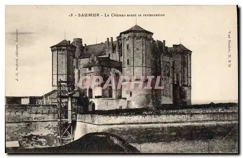 Cartes postales Saumur Le Chateau avant sa restauration