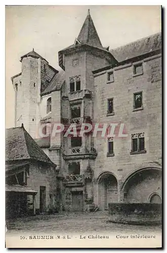 Cartes postales Saumur M et L Le Chateu Cour interieure