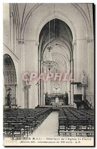 Ansichtskarte AK Saumer M et L Interieur de l'Eglise St Pierre