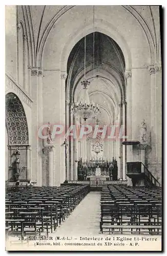 Cartes postales Saumer M et L Interieur de l'Eglise St Pierre