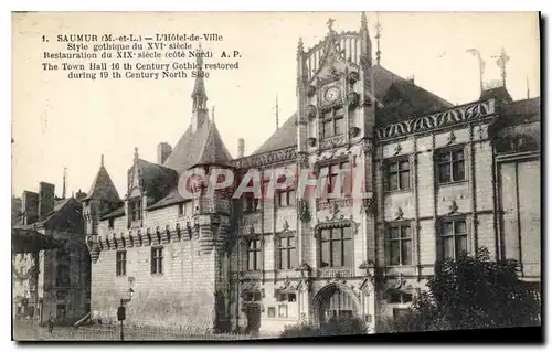 Cartes postales Saumer M et L L'Hotel de Ville