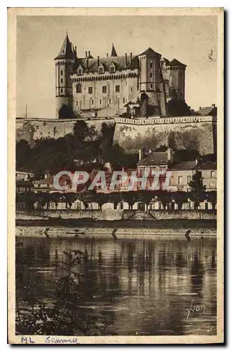 Cartes postales Chateaux de la Loire Saumur Maine et Loire le Chateau vu des rives de la Loire