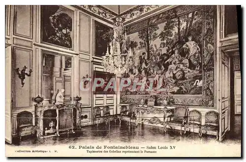 Ansichtskarte AK Palais de Fontainebleau Salon Louis XV