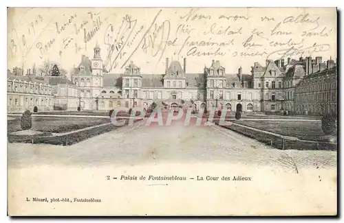 Ansichtskarte AK Palais de Fontainebleau La Cour des Adieux