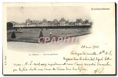 Cartes postales Fontainebleau Le Chateau Vue du Parterre