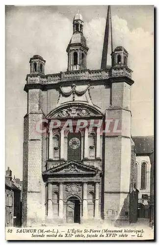 Ansichtskarte AK Saumur Maine et Loire L'Eglise St Pierre Monument Historique Seconde moitie du XII