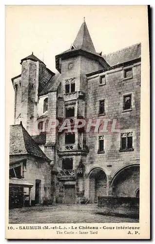 Ansichtskarte AK Saumur Maine et Loire Le Chateau Cour interieure