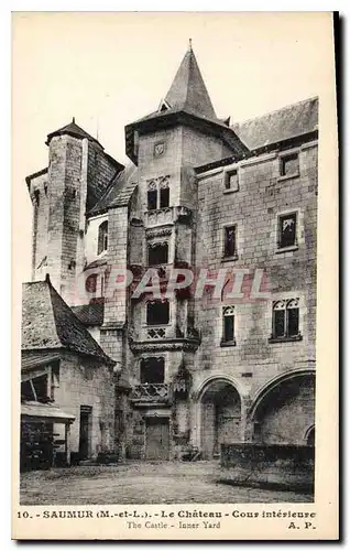 Cartes postales Saumur Maine et Loire Le Chateau Cour interieure