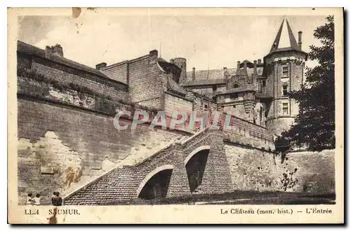 Cartes postales Saumur Le Chateau mon hist L'Entree