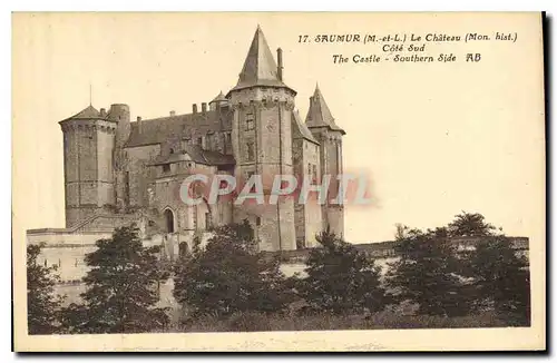 Ansichtskarte AK Saumur Maine et Loire Le Chateau Mon Hist Cote Sud