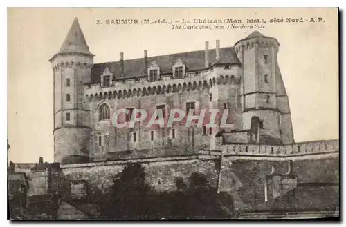 Ansichtskarte AK Saumur Maine et Loire Le Chateau Mon Hist Cote Nord