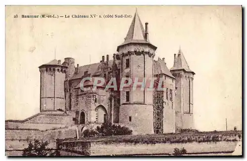 Cartes postales Saumur Maine et Loire Le Chateau XV Cote sud Est