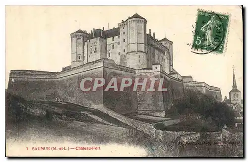 Ansichtskarte AK Saumur Maine et Loire Chateau Fort