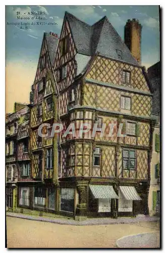 Cartes postales Angers Maison d'Adam Antique Logis du XVII