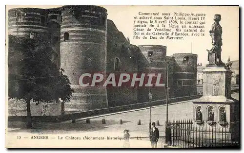 Cartes postales Angers Le Chataeu Monument Historique