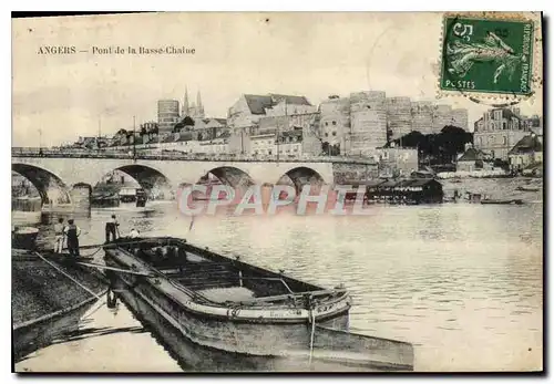 Cartes postales Angers Pont de la Basse Chaine Bateau Peniche