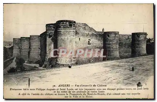 Cartes postales Angers Vue d'Ensemble du Chateau