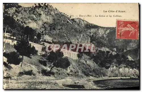 Cartes postales La Cote d'Azur Eze s Mer La Greve et les Collines