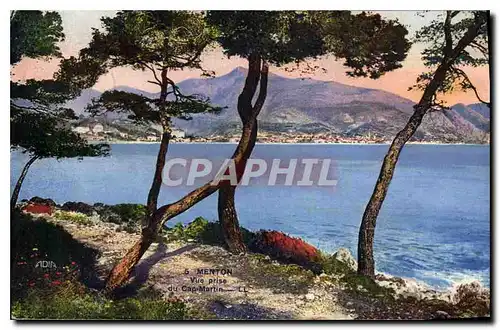 Cartes postales Menton Vue prise du Cap Martin