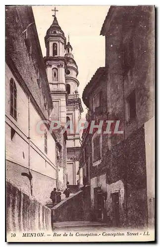 Cartes postales Menton Rue de la Conception