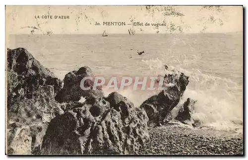 Cartes postales Menton Effet de Vagues