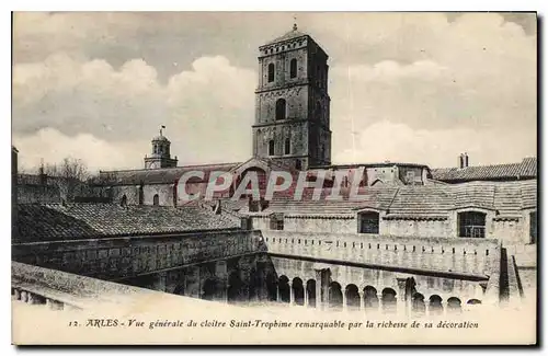 Cartes postales Arles Vue generale du cloitre Saint Trophime remarquable par la richesse de la decoration