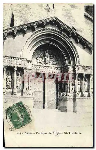 Cartes postales Arles Portique de l'Eglise St Tromphime