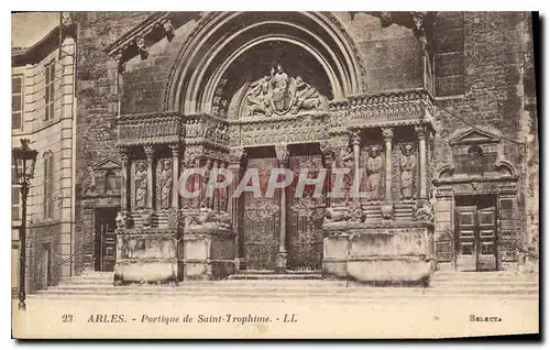 Cartes postales Arles Portique de Saint Trophime