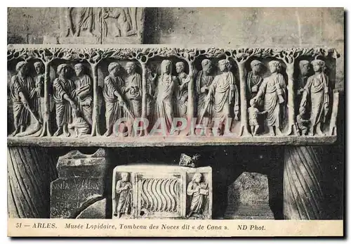 Cartes postales Arles Musee Lapidaire Tombeau des Noees det de cana