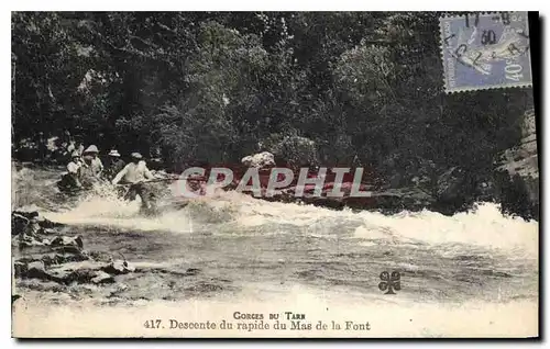 Cartes postales Gorges du Tarn Descente du rapide du Mas de la Font