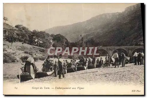 Cartes postales Gorges du Tarn Embarquement aux Vignes Bateaux