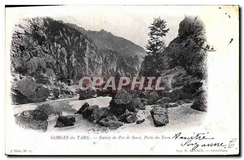Cartes postales Gorges du Tarn Entree du Pas de Souci Porte du Tarn Publicite Roquefort Aveyron