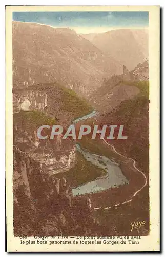 Cartes postales Gorges du Tarn Le Point Sublime vu en avat le plus beau panorama de toutes les Gorges du Tarn