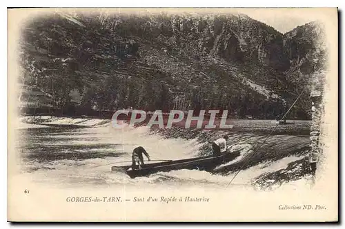 Cartes postales Gorges du Tarn Saut d'un Rapide a Hauterive