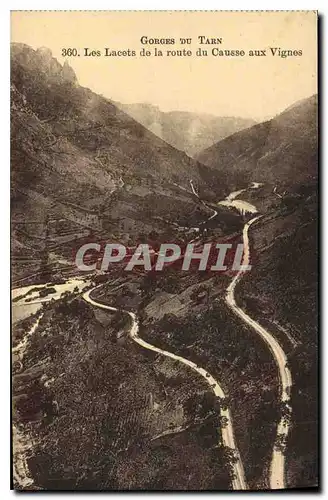 Cartes postales Gorges du Tarn Les Lacets de la Route du Causse aux Vignes