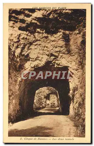 Cartes postales Cirque de Baumes Les deux tunnels