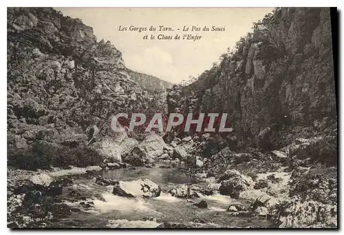Cartes postales Les Gorges du Tarn Le Pas du Souci et le Chaos de l'Enfer