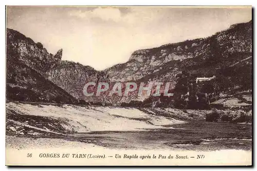 Cartes postales Gorges du Tarn Lozere Un Rapide apres le Pas du Souci