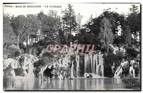 Cartes postales Paris Bois de Boulogne La Cascade