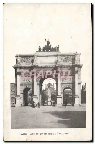 Cartes postales Paris Arc de Triomphe du Carrousel
