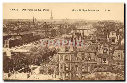 Ansichtskarte AK Paris Panorama des Sept Ponts Tour Eiffel