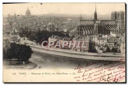 Cartes postales Paris Panorama de Paris vers Notre Dame