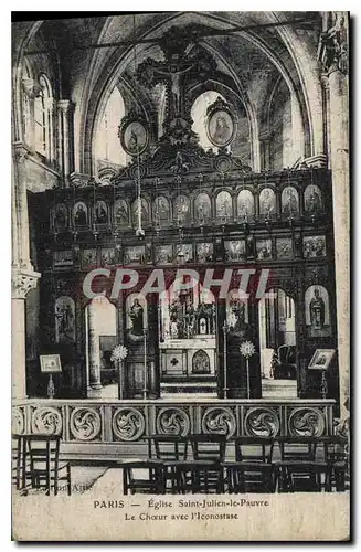 Cartes postales Paris Eglise Saint Julien le Pauvre Le Choeur avec l'Iconostase