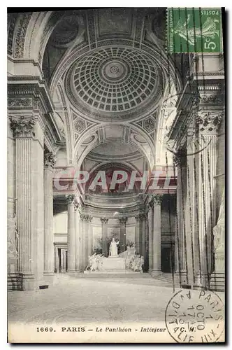 Cartes postales Paris Le Pantheon Interieur