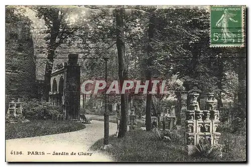 Cartes postales Paris Jardin de Cluny