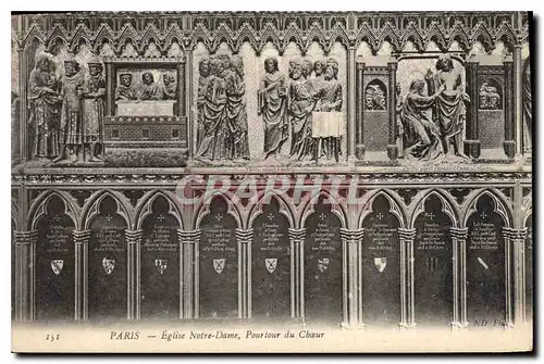 Cartes postales Paris Eglise Notre Dame Pourtour du Choeur