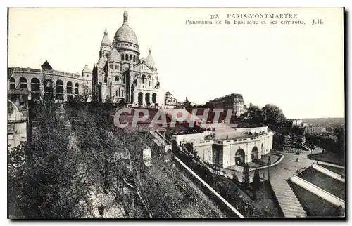 Ansichtskarte AK Paris Montmartre Panorama de la Basilique et ses environs