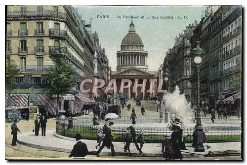 Cartes postales Paris Le Pantheon et la Rue Soufflot