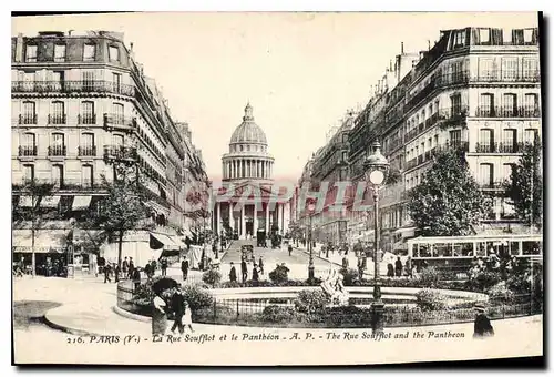 Cartes postales Paris La Rue Soufflot et le Pantheon