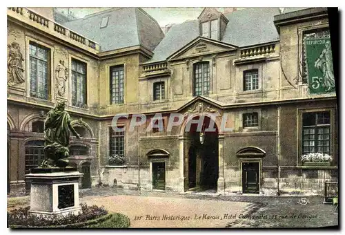 Cartes postales Paris Historique Le Marais Hotel Carnavalet Rue de Sevigne